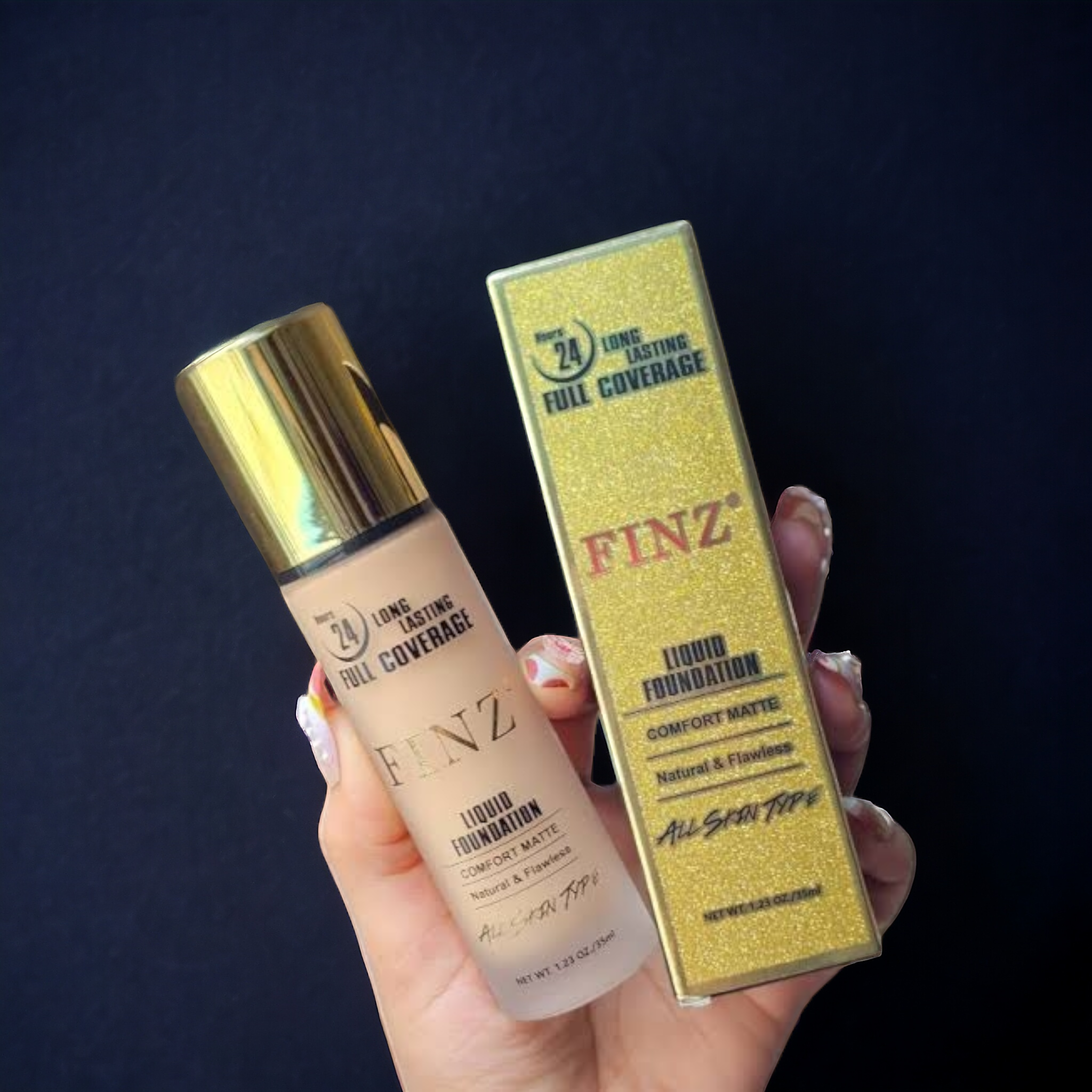 FINZ 24 Hours Long Lasting Full Coverage Liquid Foundation